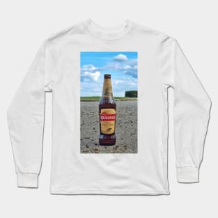 Refreshing Summer Beer with Blue Sky in the Background Long Sleeve T-Shirt